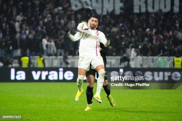 Said BENRAHMA of Olympique Lyonnais during the Ligue 1 Uber Eats match between Lyon and Lens at Groupama Stadium on March 3, 2024 in Lyon, France. -...