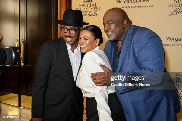 Courtney B. Vance, Nia Long and Gil Robertson IV at the AAFCA Special Achievement Awards Luncheon held at the Los Angeles Athletic Club on March 3,...