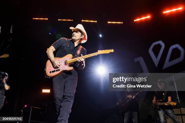 American singer Brad Paisley performs live on stage during C2C Festival Day 02 at Verti Music Hall on March 3, 2024 in Berlin, Germany.