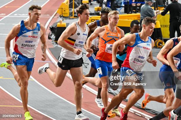 Sven Jansons of the Netherlands competing in the Men's 1000m Heptathlon during Day 3 of the World Athletics Indoor Championships Glasgow 2024 at the...