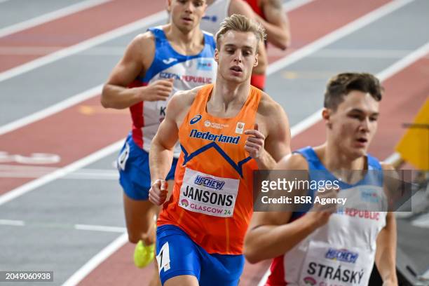 Sven Jansons of the Netherlands competing in the Men's 1000m Heptathlon during Day 3 of the World Athletics Indoor Championships Glasgow 2024 at the...