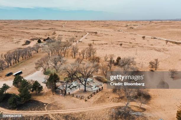 Destroyed ranch home following the Smokehouse Creek Fire in Miami, Texas, US, on Sunday, March 3, 2024. The Smokehouse Creek fire in Texas is the...