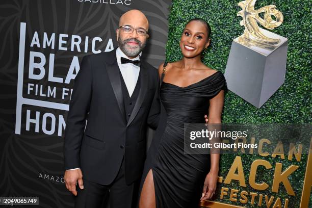 Jeffrey Wright and Issa Rae at the 6th American Black Film Festival Honors held at the SLS Hotel, a Luxury Collection Hotel, Beverly Hills on March...