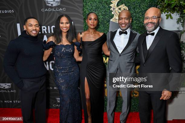 Kelvin Harrison Jr., Nicole Friday, Issa Rae, Jeff Friday and Jeffrey Wright at the 6th American Black Film Festival Honors held at the SLS Hotel, a...