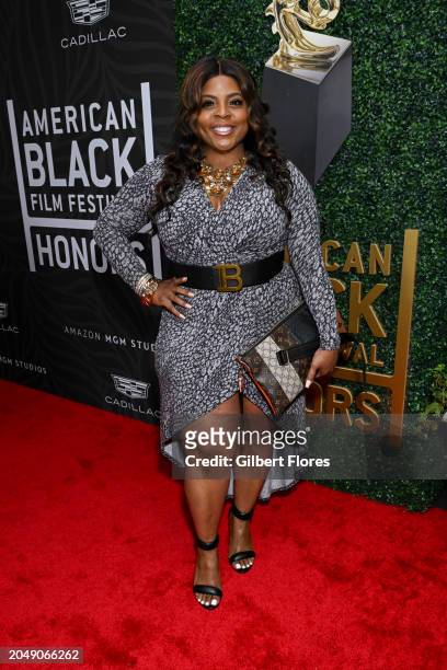 Brely Evans at the 6th American Black Film Festival Honors held at the SLS Hotel, a Luxury Collection Hotel, Beverly Hills on March 3, 2024 in...