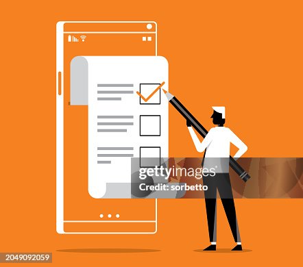 Electronic voting - Businessman Electronic voting - Businessman