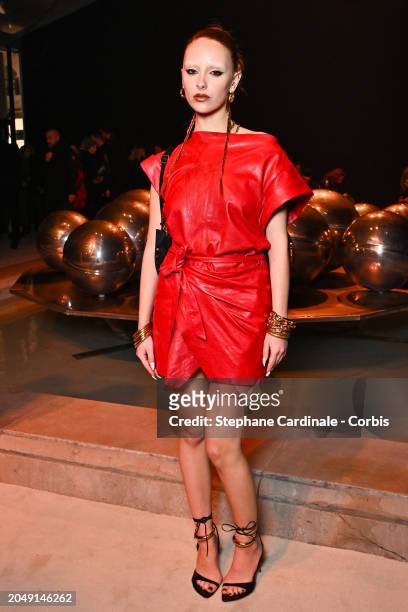 Marie Gaguech attends the Isabel Marant Womenswear Fall/Winter 2024-2025 show as part of Paris Fashion Week on February 29, 2024 in Paris, France.