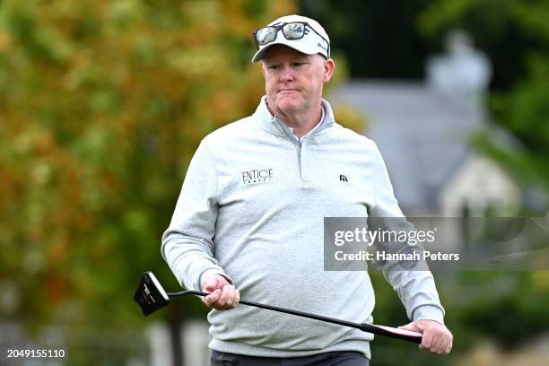 Marcus Fraser of Australia reacts during day two of the 2024 New Zealand Golf Open at Millbrook Resort on March 01, 2024 in Queenstown, New Zealand.