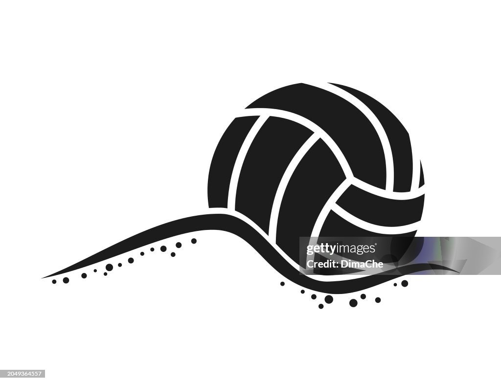 Sports Game Ball Silhouette In Sand, Snow or Water - Cut Out Vector Icon