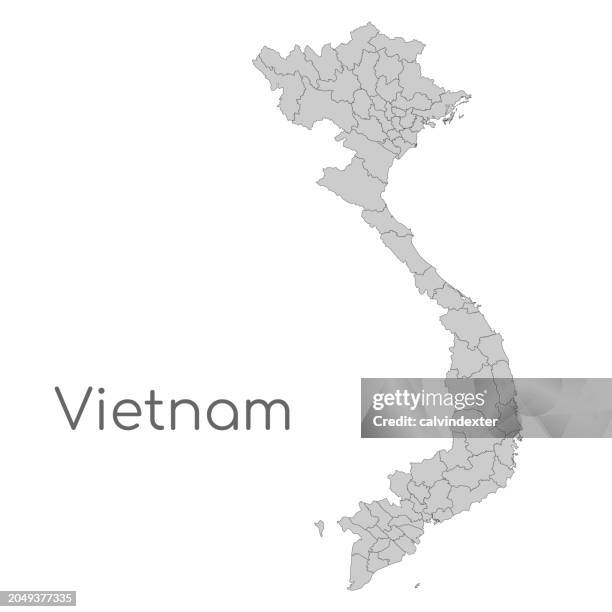 map of vietnam - country geographic area stock illustrations