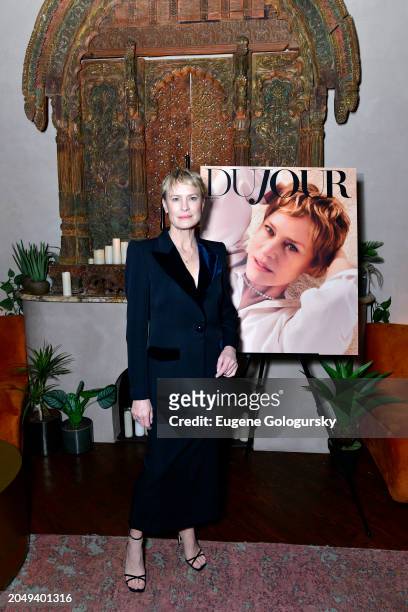 Robin Wright attends the DuJour Magazine Cover Party with Robin Wright hosted by DuJour's Jason Binn & Gospel's James Huddleston at The Loft at...