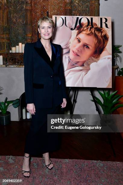 Robin Wright attends the DuJour Magazine Cover Party with Robin Wright hosted by DuJour's Jason Binn & Gospel's James Huddleston at The Loft at...