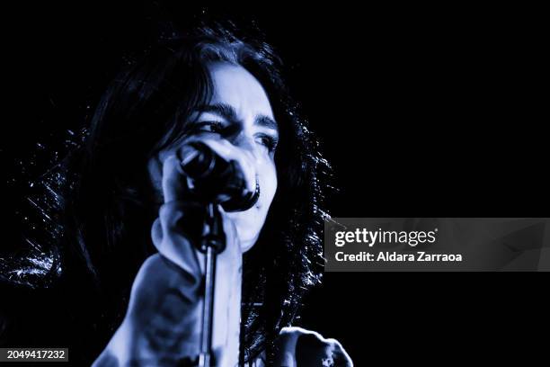 Natalia Lacunza performs in concert during the Trainfest 2024 at Principe Pio Station on February 29, 2024 in Madrid, Spain.