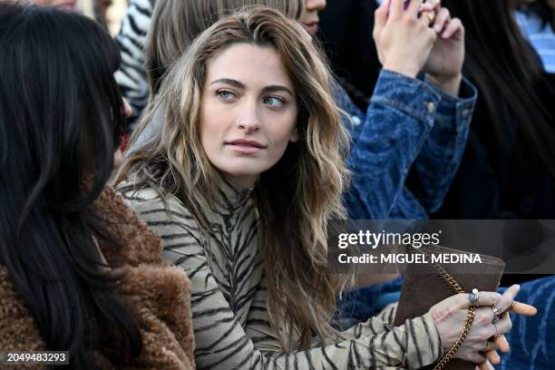 Model and actress Paris Jackson attends ahead of the presentation of creations by Stella McCartney for the Women Ready-to-wear Fall-Winter 2024/2025...