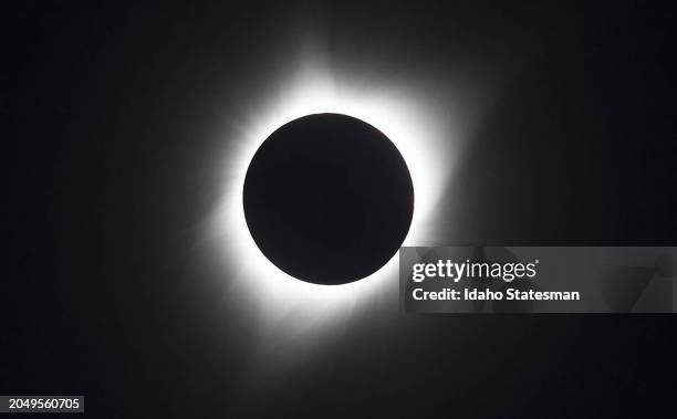 The moon transits the sun during the 2017 total solar eclipse as seen from Weiser, Idaho.