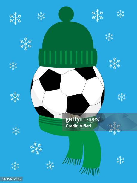 illustrazioni stock, clip art, cartoni animati e icone di tendenza di calcio per il freddo - snow ball