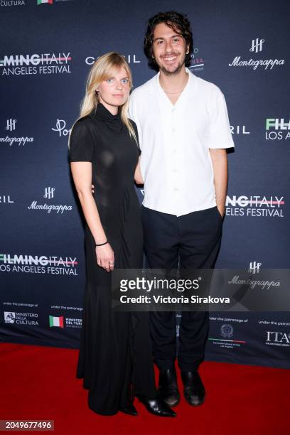 Emmy Wheele and Nat Wolff attend the closing night of 9th annual Filming Italy Los Angeles at Harmony Gold on February 29, 2024 in Los Angeles,...