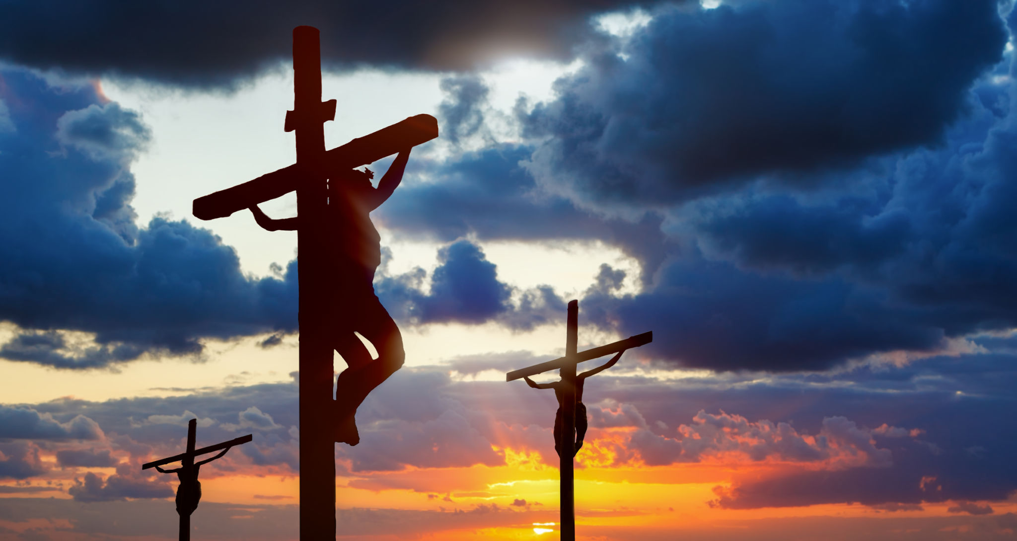 Silhouette of three crosses Silhouette of three crosses