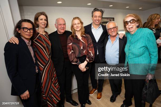 Piet Sinthuchai, Liz Hamburg, Michael Stinchcomb, Laura Linney, Marc Schauer, Vartan Vartali and Joan Hamburg attend Vartali Salon 46th Anniversary...