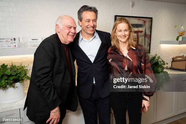 Michael Stinchcomb, Marc Schauer and Laura Linneyattend Vartali Salon 46th Anniversary at Vartali Salon on February 29, 2024 in New York City.