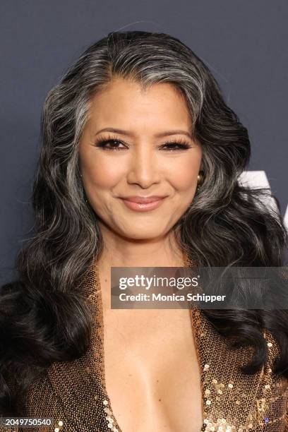 Kelly Hu attends the Los Angeles Premiere of Starz Series "BMF" Season 3 at Hollywood Athletic Club on February 29, 2024 in Hollywood, California.
