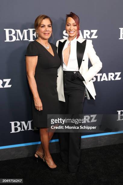 Carmen Surillo and La La Anthony attend the Los Angeles Premiere of Starz Series "BMF" Season 3 at Hollywood Athletic Club on February 29, 2024 in...