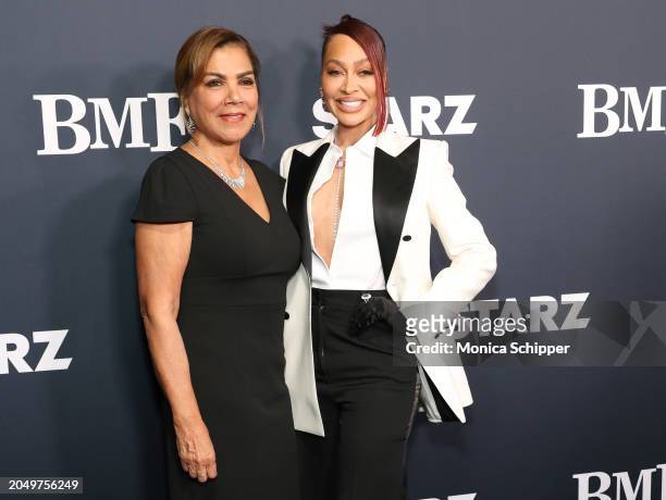 Carmen Surillo and La La Anthony attend the Los Angeles Premiere of Starz Series "BMF" Season 3 at Hollywood Athletic Club on February 29, 2024 in...