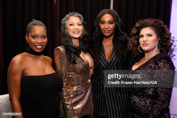 Morgan Alexandria, Kelly Hu, Cynthia Bailey and Heather Zuhlke attend the Los Angeles Premiere of Starz Series "BMF" Season 3 after party held at the...