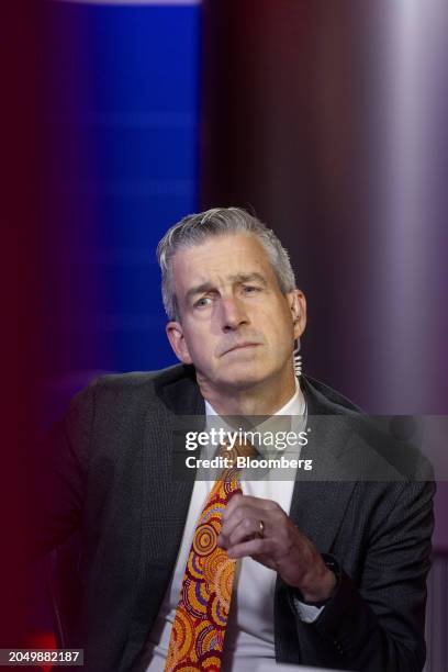 Paul Schroder, chief executive officer of AustralianSuper Pty Ltd., during a Bloomberg Television interview in London, UK, on Monday, March 4, 2024....