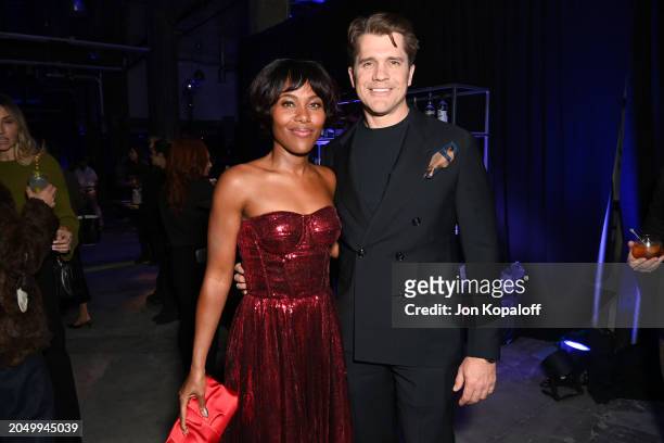 DeWanda Wise and Jeff Wadlow attend "Imaginary" Los Angeles Premiere At The Grove on February 29, 2024 in Los Angeles, California.