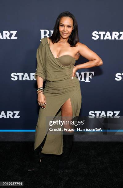 Samantha Mumba attends Los Angeles Premiere Of Starz Series "BMF" Season 3 at Hollywood Athletic Club on February 29, 2024 in Hollywood, California.