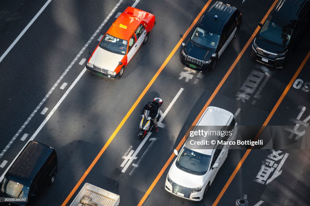 Traffic in Tokyo, Japan