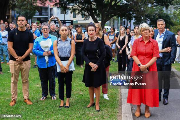 Independent member for Sydney Alex Greenwich , Lord Mayor of the City of Sydney Clover Moore and and NSW Minister for Police Yasmin Catley attend a...