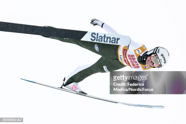 Nika Prevc of Slovenia competes at FIS World Cup Ski Jumping Women Lahti - Individual HS130 on March 1, 2024 in Lahti, Finland.