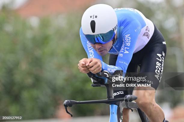 Australian Ben O'Connor of Decathlon Ag2r La Mondiale Team pictured in action at the first stage of the Tirreno-Adriatico cycling race, a 10km...