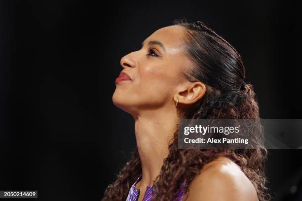 Laviai Nielsen of Team Great Britain prepares to compete in the Women's 400 Metre Heats on Day One of the World Athletics Indoor Championships...