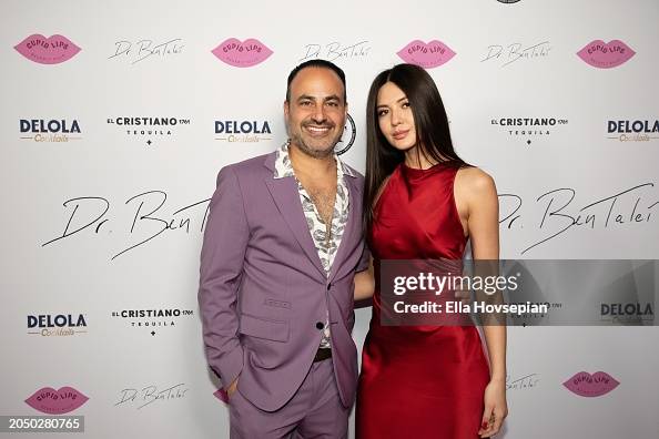 Talei Dr. Ben Talei and Altyna Bayramova pose on the red carpet for the ...