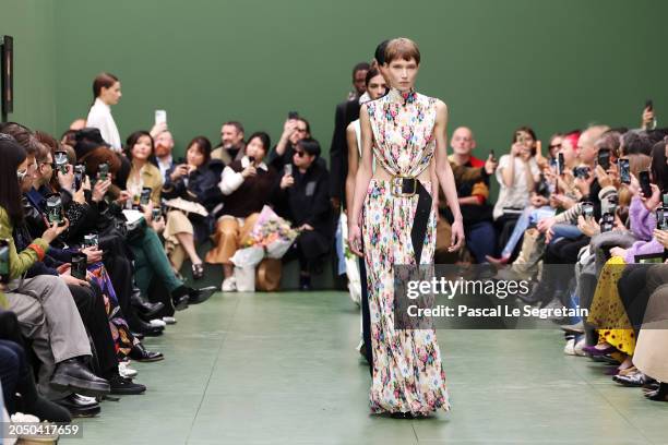 Models walk the runway during the Loewe Womenswear Fall/Winter 2024-2025 show as part of Paris Fashion Week on March 01, 2024 in Paris, France.