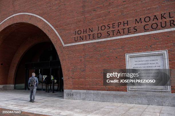 View of the John Joseph Moakley United States Courthouse where Air National Guardsman Jack Teixeira of the Massachusetts Air National Guard's 102nd...