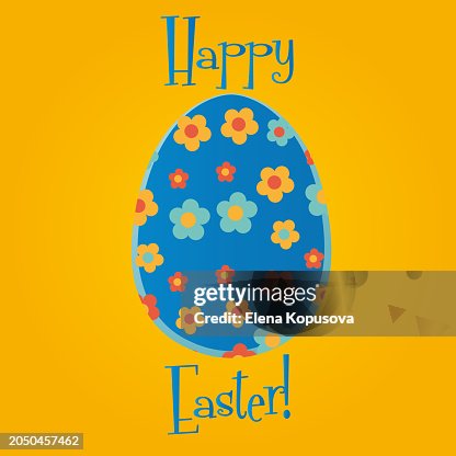Easter celebration concept in flat style. Multi-colored Easter egg with floral ornament on a colored background. Easter spring poster for holiday decoration. Easter celebration concept in flat style. Multi-colored Easter egg with floral ornament on a colored background. Easter spring poster for holiday decoration.