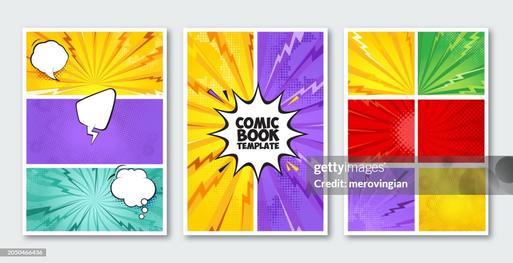 Comic Book Layout Template High-Res Vector Graphic - Getty Images