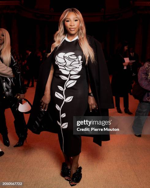 Serena Williams attends the Balmain Womenswear Fall/Winter 2024-2025 show as part of Paris Fashion Week on February 28, 2024 in Paris, France.