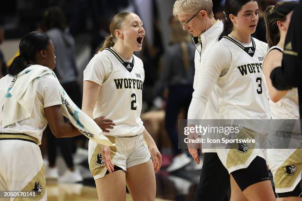 Wofford Terriers guard Maddie Heiss during a women's college basketball game between the Chattanooga Mocs and the Wofford Terriers on March 2, 2024...