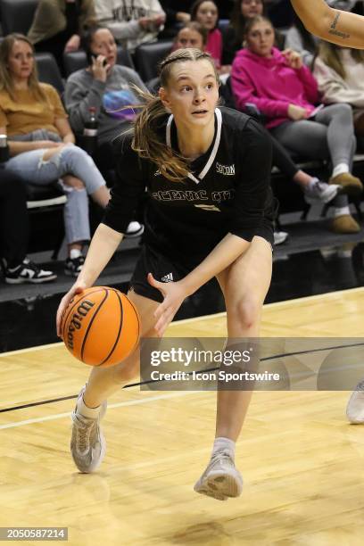 Chattanooga Mocs guard Sigrun Olafsdottir during a women's college basketball game between the Chattanooga Mocs and the Wofford Terriers on March 2,...