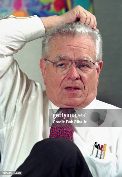 Roy Romer, Superintendent Los Angeles Unified School District inside his office, February 9 in Los Angeles, California. Romer is the former Governor...