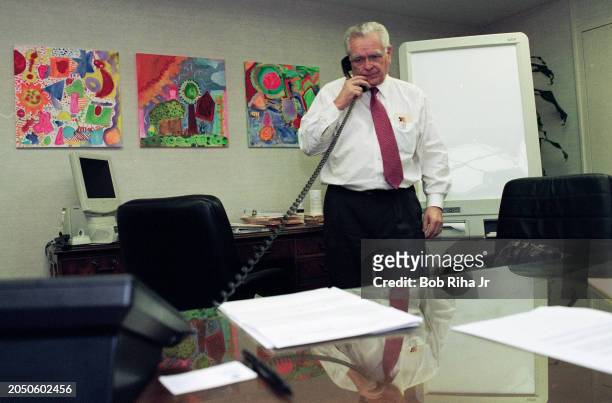 Roy Romer, Superintendent Los Angeles Unified School District inside his office, February 9 in Los Angeles, California. Romer is the former Governor...