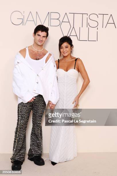 Paul Forman and Ashley Park attend the Giambattista Valli Womenswear Fall/Winter 2024-2025 show as part of Paris Fashion Week on March 01, 2024 in...