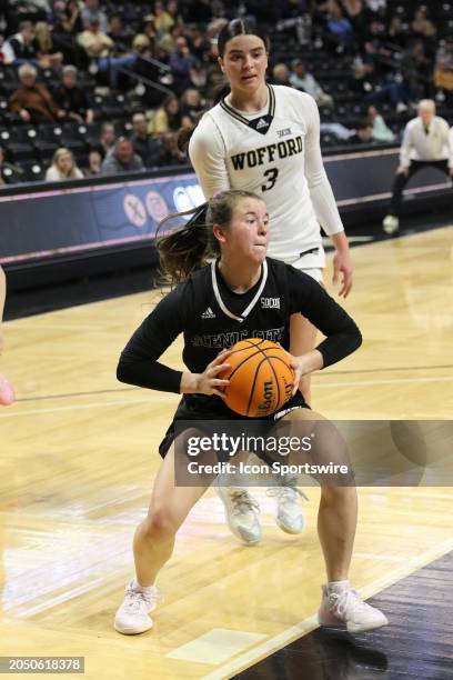 Chattanooga Mocs guard Addie Porter during a women's college basketball game between the Chattanooga Mocs and the Wofford Terriers on March 2, 2024...