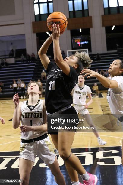 Chattanooga Mocs guard Caia Elisaldez during a women's college basketball game between the Chattanooga Mocs and the Wofford Terriers on March 2, 2024...