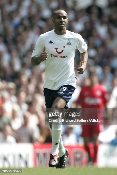 August 14: Frederic Kanoute of Tottenham Hotspur running during the Premier League match between Tottenham Hotspur and Liverpool at White Hart Lane...